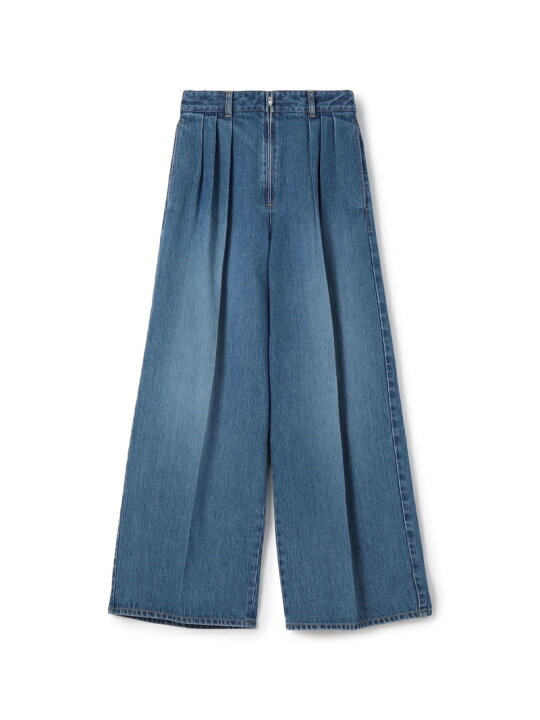 楽天市場】【SALE／50%OFF】コットンデニム タックワイドパンツ 
