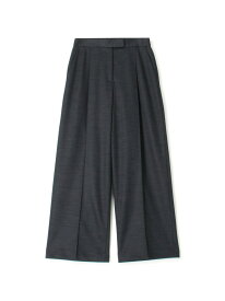 ポリエステルウールモクロディ センタープレスワイドパンツ TOMORROWLAND collection トゥモローランド パンツ スラックス・ドレスパンツ ネイビー グレー【送料無料】[Rakuten Fashion]