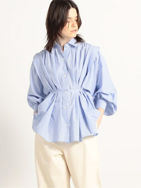 楽天市場】【SALE／40%OFF】ボイルシアサッカー ギャザードブラウス  