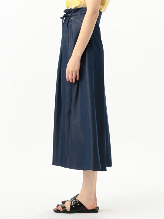 楽天市場】【SALE／30%OFF】コットンシルクデニム ウエストギャザー 