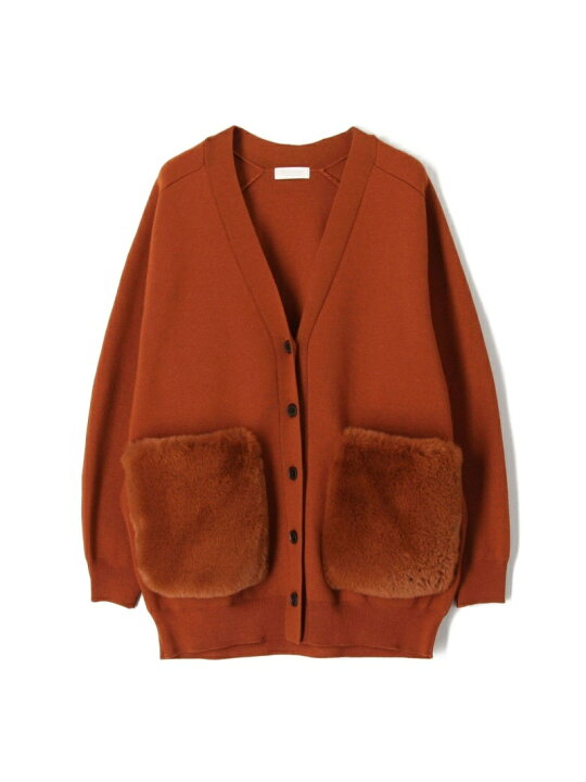 楽天市場】【SALE／40%OFF】ミラノリブ ポケットファーカーディガン  