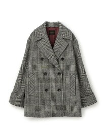 ウールカシミヤグレンチェック ダブルブレストコート TOMORROWLAND collection トゥモローランド ジャケット・アウター ピーコート グレー【送料無料】[Rakuten Fashion]