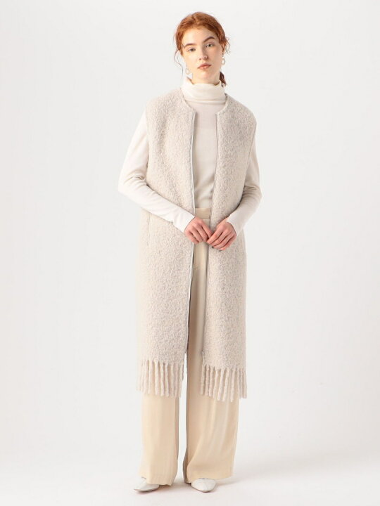 楽天市場】【SALE／40%OFF】アルパカループフリンジ ロングジレ 