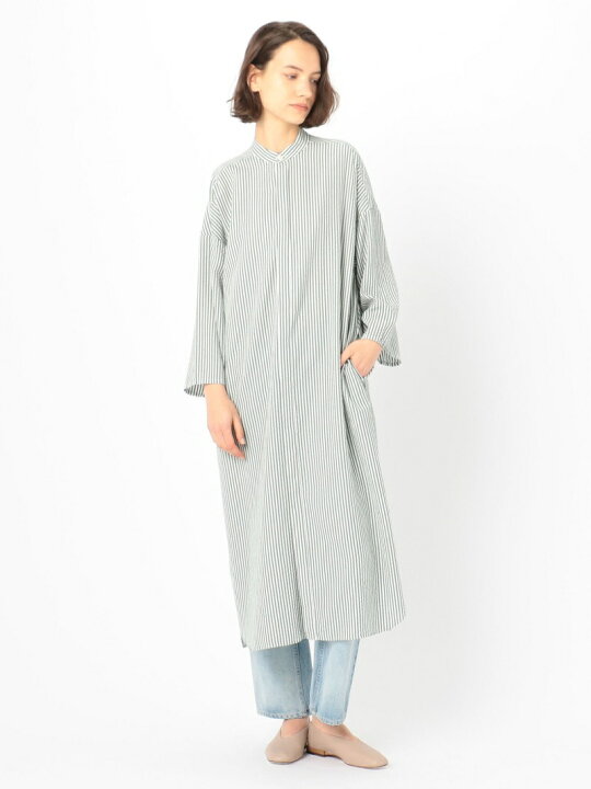 楽天市場】【SALE／30%OFF】ソフトブロード バンドカラーロングシャツ 