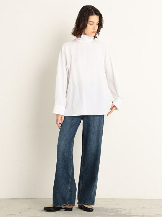 楽天市場】【SALE／40%OFF】コットングログラン ハイネックブラウス