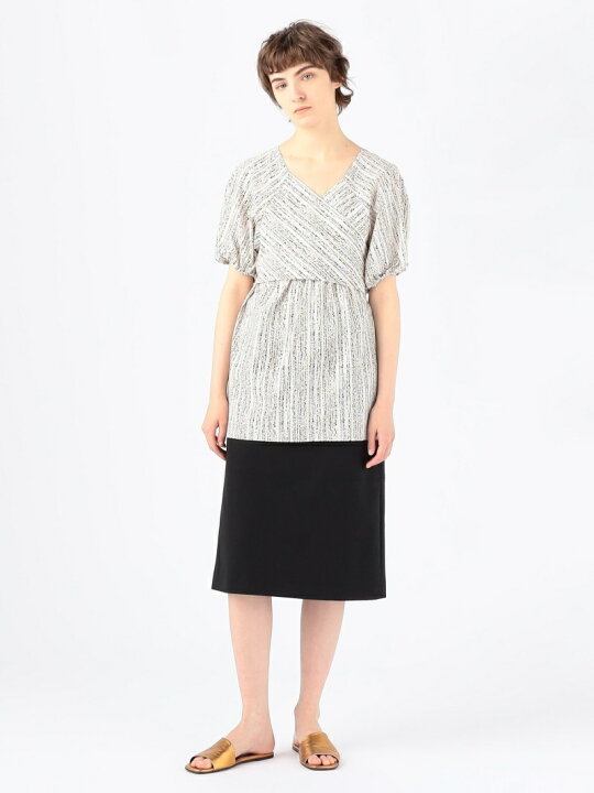 楽天市場】【SALE／50%OFF】メランジストライププリント カシュクール 