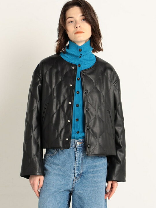 楽天市場】【SALE／40%OFF】フェイクレザー キルティングジャケット 