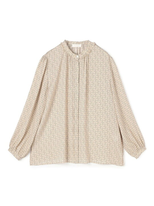 楽天市場】【SALE／40%OFF】モノグラムプリント フリルネックブラウス 