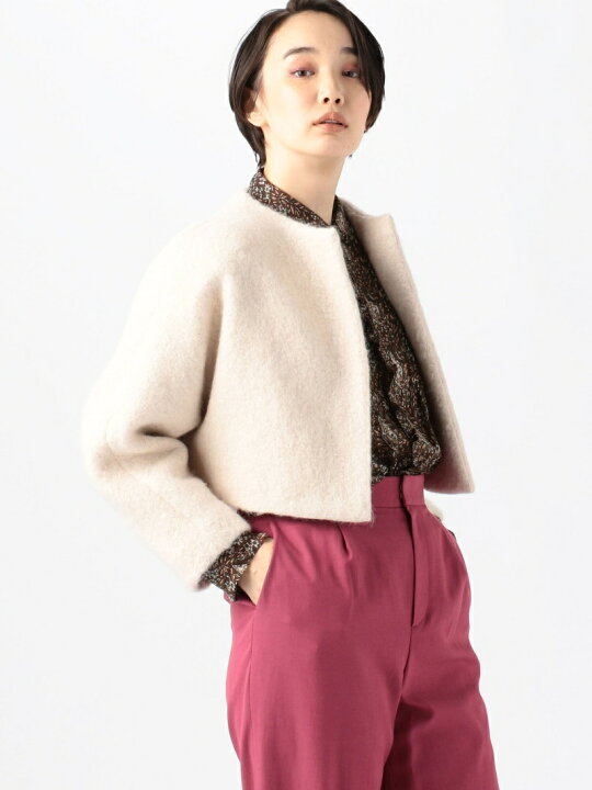 楽天市場】【SALE／30%OFF】スーリーアルパカカシミヤ ノーカラー 