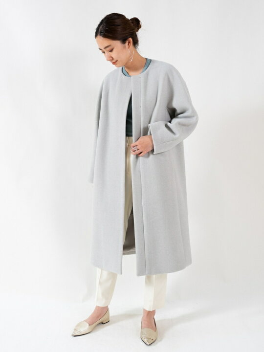 楽天市場】【SALE／40%OFF】ウールモッサ ノーカラーコート DES PRES 