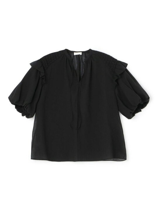 楽天市場】【SALE／40%OFF】コットンクレープ パフスリーブブラウス 
