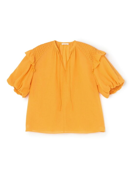 楽天市場】【SALE／40%OFF】コットンクレープ パフスリーブブラウス 