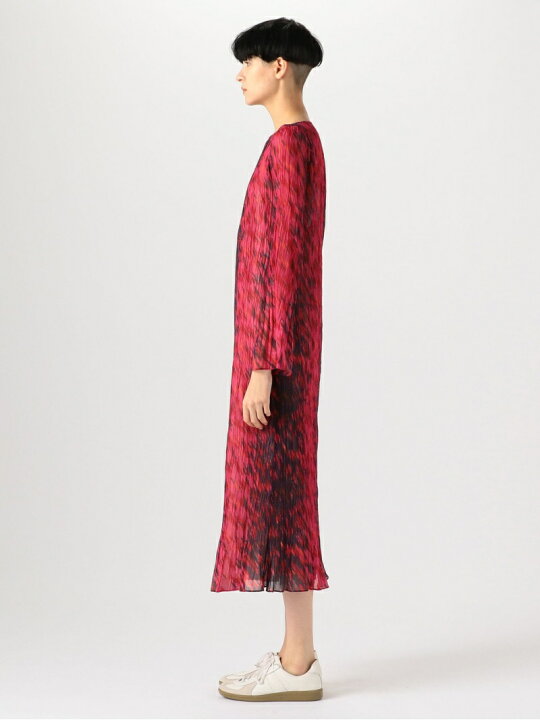 楽天市場】【SALE／40%OFF】シャーリングプリント ロングワンピース  