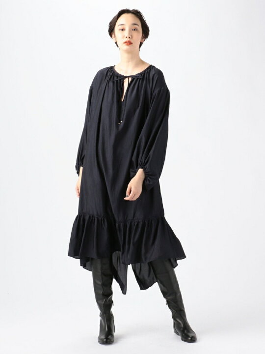 楽天市場】【SALE／30%OFF】BAUME ポリエステルサテン ギャザー 