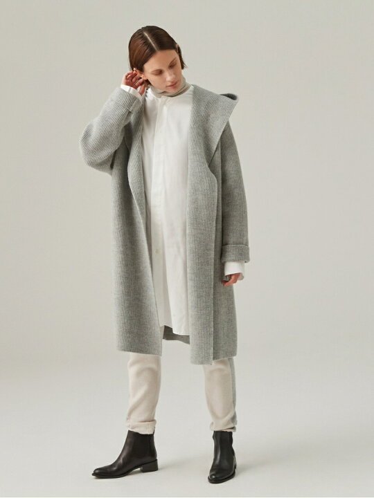 楽天市場】【SALE／20%OFF】ダブルインレーニット フーデッドコート 