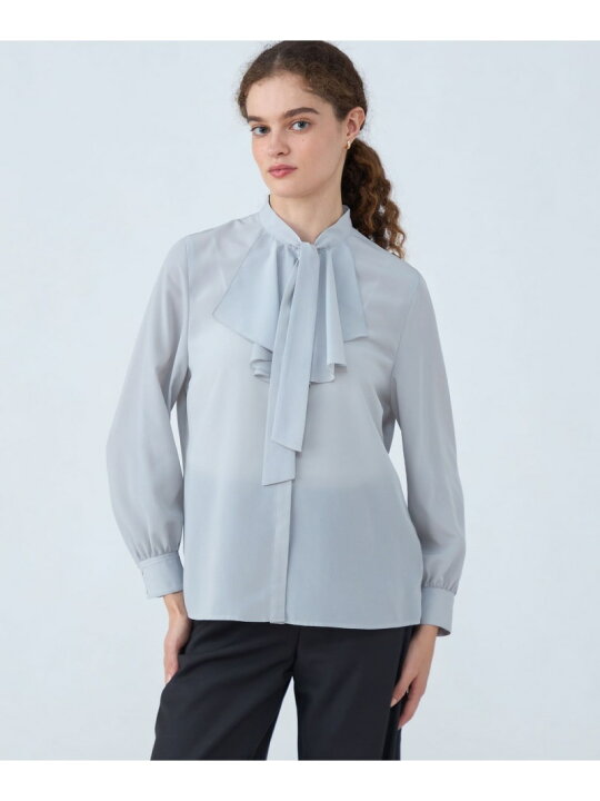 楽天市場】【SALE／40%OFF】クリアデシン フリルボウタイブラウス 