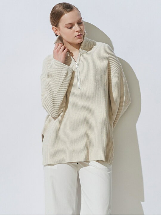 楽天市場】【SALE／30%OFF】コットンシルク ハーフジッププルオーバー  