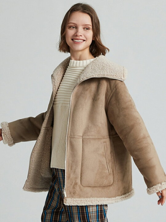 楽天市場】【SALE／40%OFF】エコムートン リバーシブルショートコート  