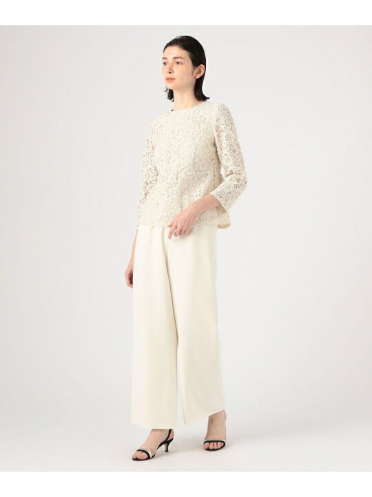 楽天市場】【SALE／40%OFF】ボタニカルレース ペプラムブラウス 