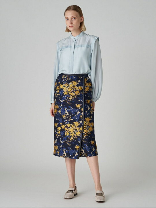 楽天市場】【SALE／40%OFF】ウォッシャブルシルク スタンドカラー 