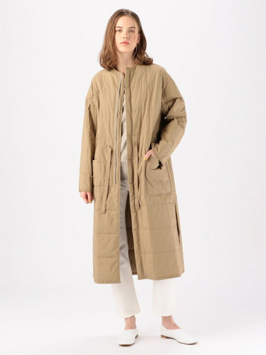 楽天市場】【SALE／30%OFF】コットンキルティング ノーカラーコート 