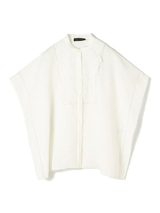 楽天市場】【SALE／40%OFF】リネンエンブロイダリー スタンドカラー 