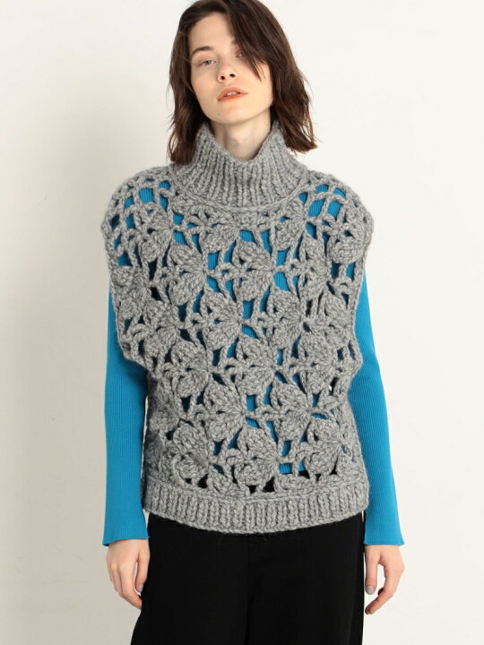 楽天市場】【SALE／30%OFF】ハンドクロシェ ハイネックベスト MACPHEE 