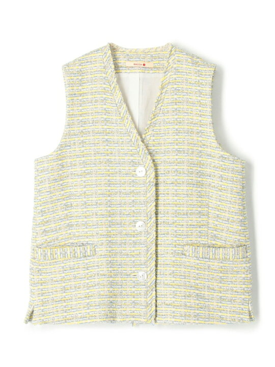 楽天市場】【SALE／40%OFF】ボーダーパターンツイード 3Bベスト BACCA 