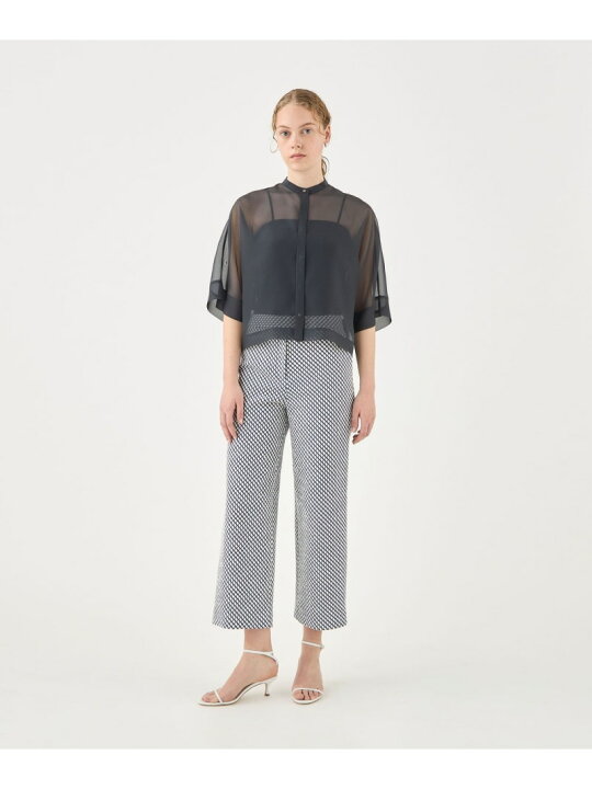 楽天市場】【SALE／30%OFF】シアーオーガンジー スタンドカラー 
