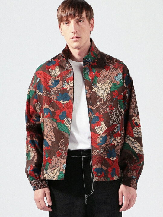 楽天市場】【SALE／30%OFF】フラワープリント ジップアップブルゾン 
