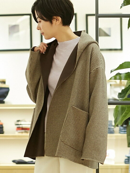 楽天市場】【SALE／40%OFF】ウールダブルフェイス フーデッドコート  