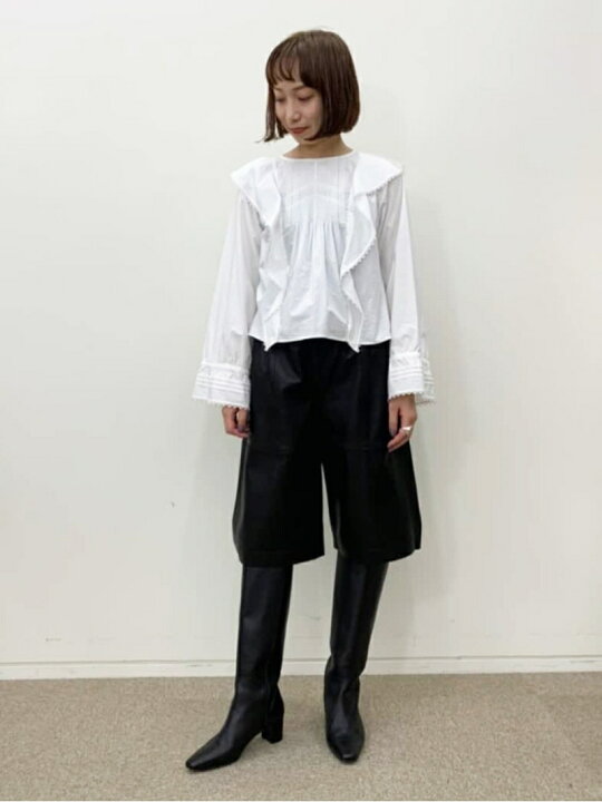 楽天市場】【SALE／40%OFF】コットンオーガンジー フリルブラウス 