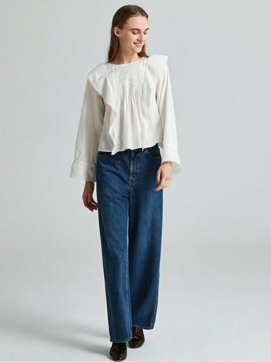 楽天市場】【SALE／40%OFF】コットンオーガンジー フリルブラウス 