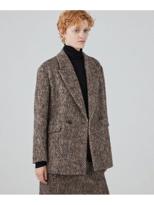 楽天市場】モヘヤミックスシャギー ダブルブレストジャケット MACPHEE 