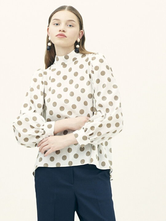 楽天市場】【SALE／30%OFF】シルクコットンドットプリント バック 