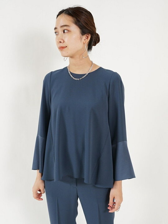 楽天市場】【SALE／30%OFF】バックサテンジョーゼット クルーネック 