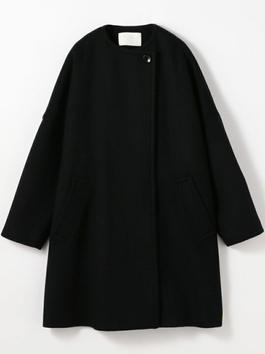 楽天市場】【SALE／30%OFF】ウールダブルフェイス ノーカラーコート 