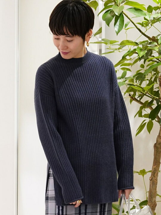 楽天市場】【SALE／30%OFF】ウールカシミヤリブ ビルドネックプル  