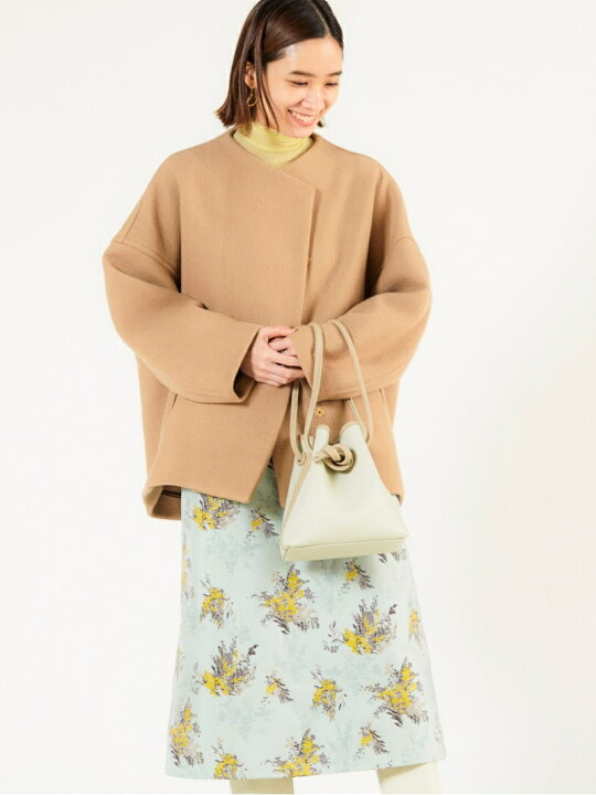 楽天市場】【SALE／30%OFF】リップルメルトン ノーカラーコート 