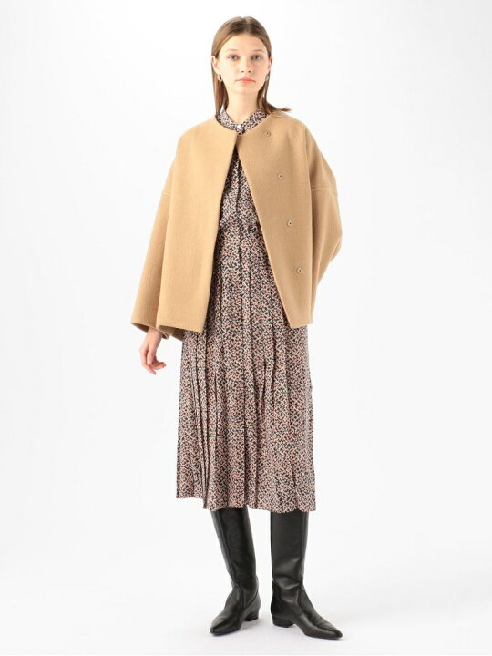 楽天市場】【SALE／30%OFF】リップルメルトン ノーカラーコート 