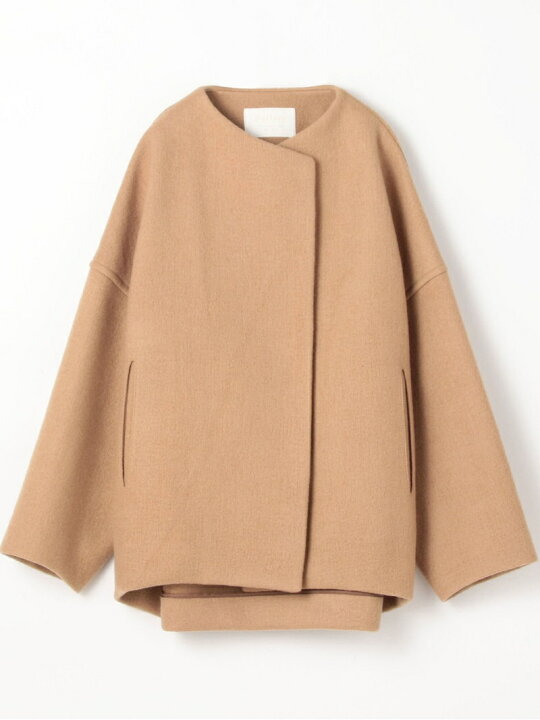 楽天市場】【SALE／30%OFF】リップルメルトン ノーカラーコート 