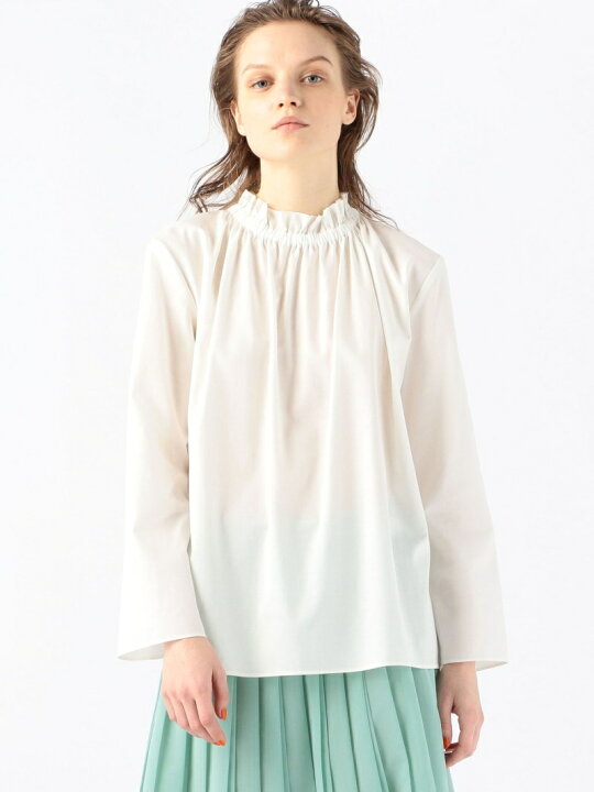 楽天市場】【SALE／30%OFF】クリスタルコットン ギャザーネック 