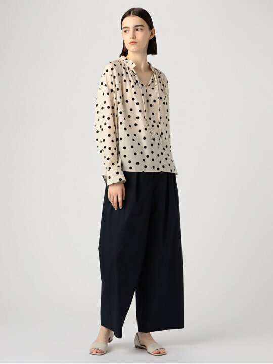 楽天市場】【SALE／40%OFF】ドットプリント ネックギャザーブラウス 