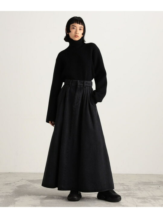 楽天市場】【SALE／40%OFF】コットンブラックデニムフレアスカート 