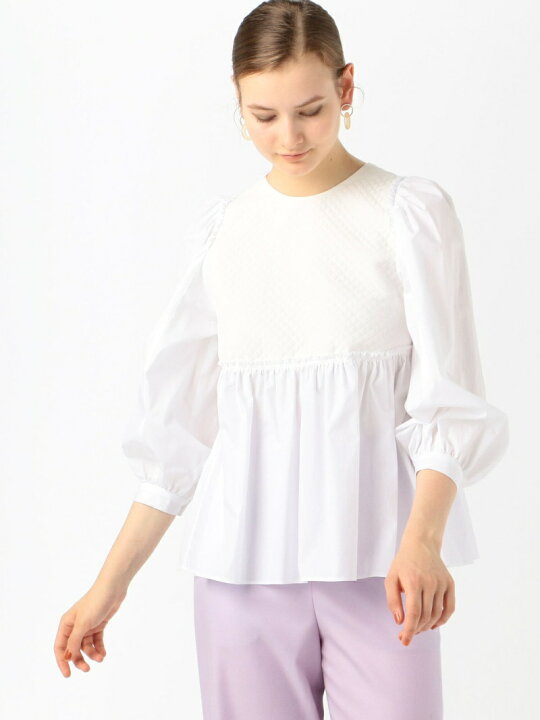 楽天市場】【SALE／30%OFF】ホワイトコンビネーション ペプラム 