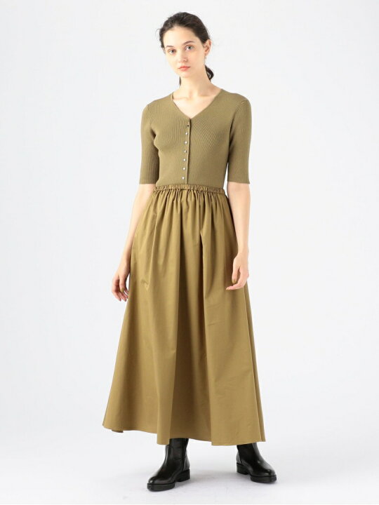 楽天市場】【SALE／40%OFF】マテリアルコンビ Vネックワンピース  