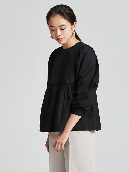 楽天市場】【SALE／30%OFF】ブラックコンビネーション ペプラム 