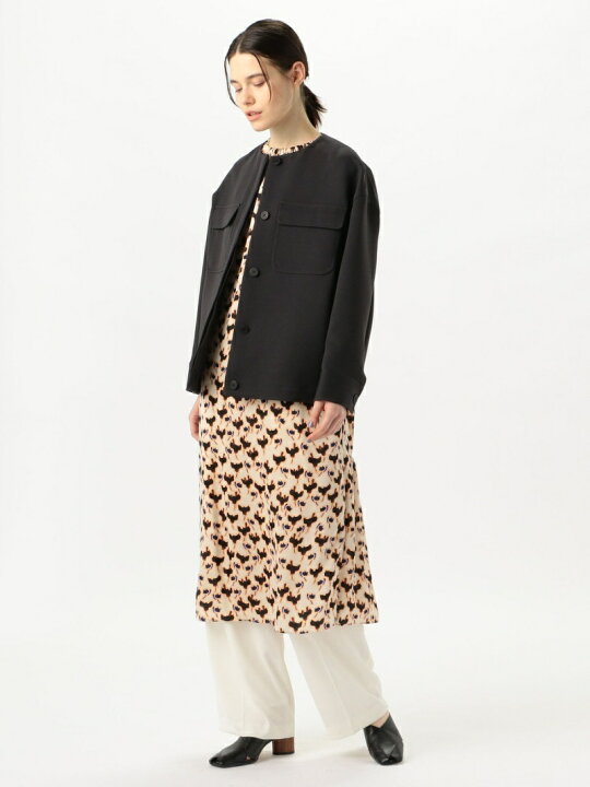 楽天市場】【SALE／40%OFF】トリプルツイルクロス ノーカラーブルゾン 