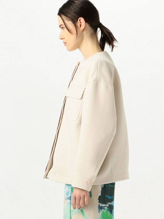 楽天市場】【SALE／40%OFF】トリプルツイルクロス ノーカラーブルゾン 