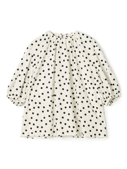 楽天市場】【SALE／40%OFF】ドットプリント ランタンスリーブブラウス 